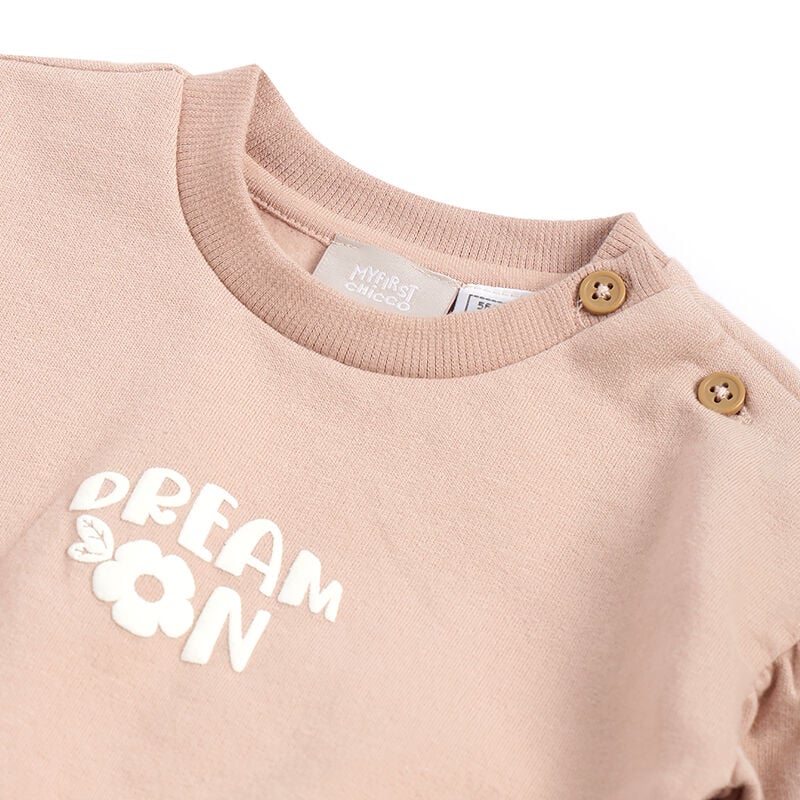 Girls Light Pink Printed Sweatshirt image number 2