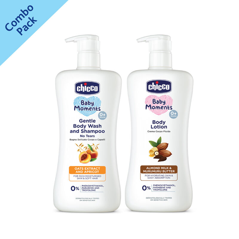 Combo- Gentle Body Wash & Shampoo 500ML + Body Lotion 500ML image number null