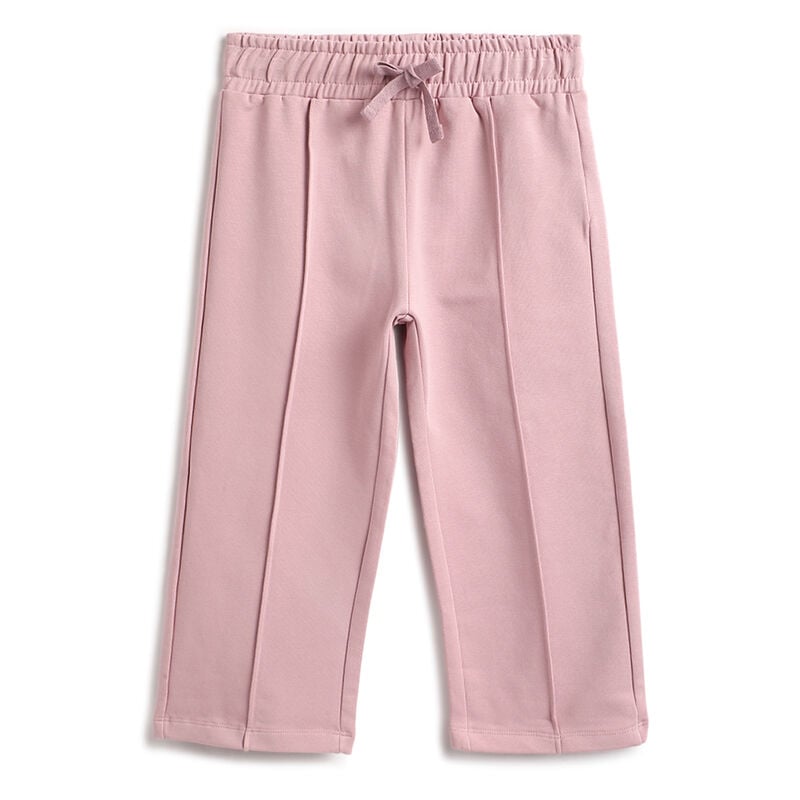 Girls Pink Typography Sweatshirt with Long Trousers image number 2