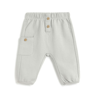 Girls Light Green Solid Joggers