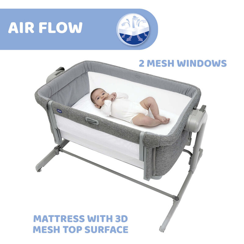 Next2Me Magic EVO Co-Sleeping Crib - Dark Grey