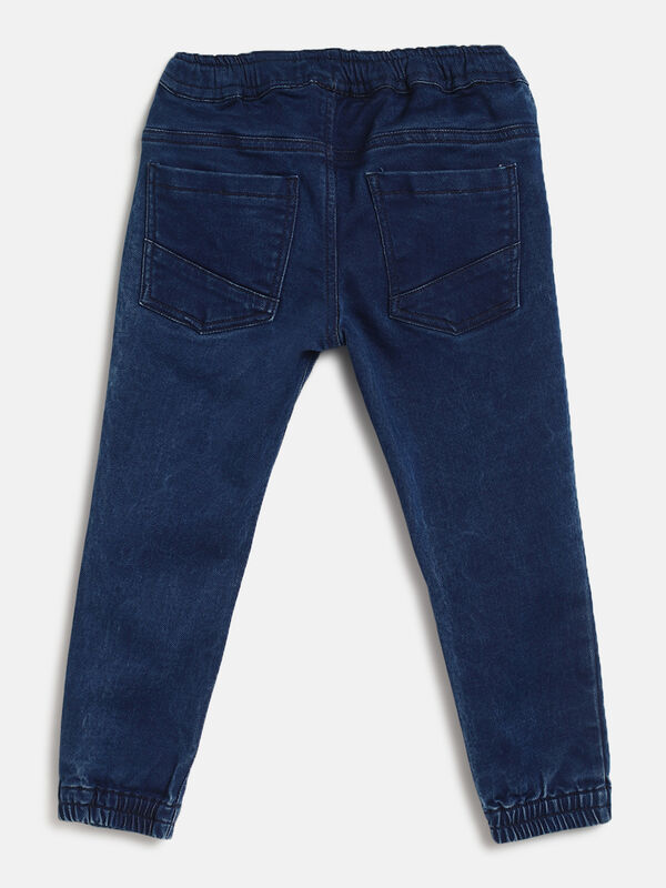 Boys Medium Blue Knitted Long Trouser image number null