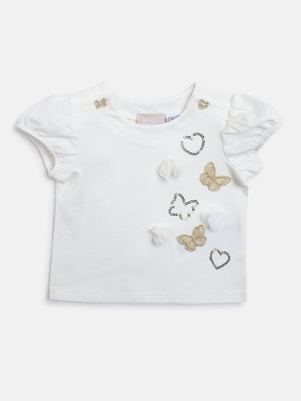 Girls Bronze Short Sleeve Printed T- Shirt image number null