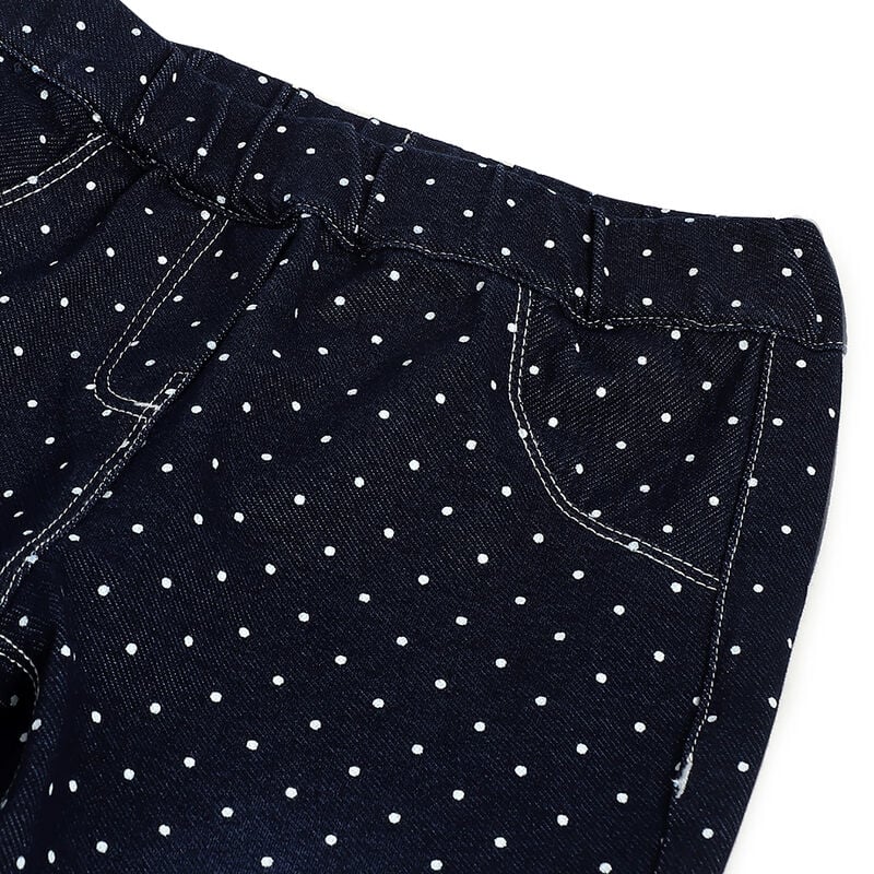 Girls Medium Blue Polka Dot Jeans image number 2