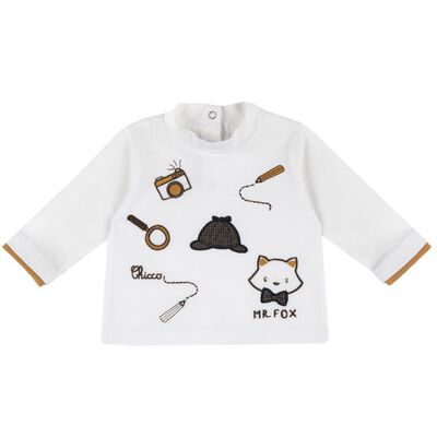 T-Shirt With Print And Turtle Neck