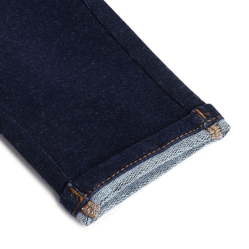 Boys Dark Blue Solid Trousers image number 4