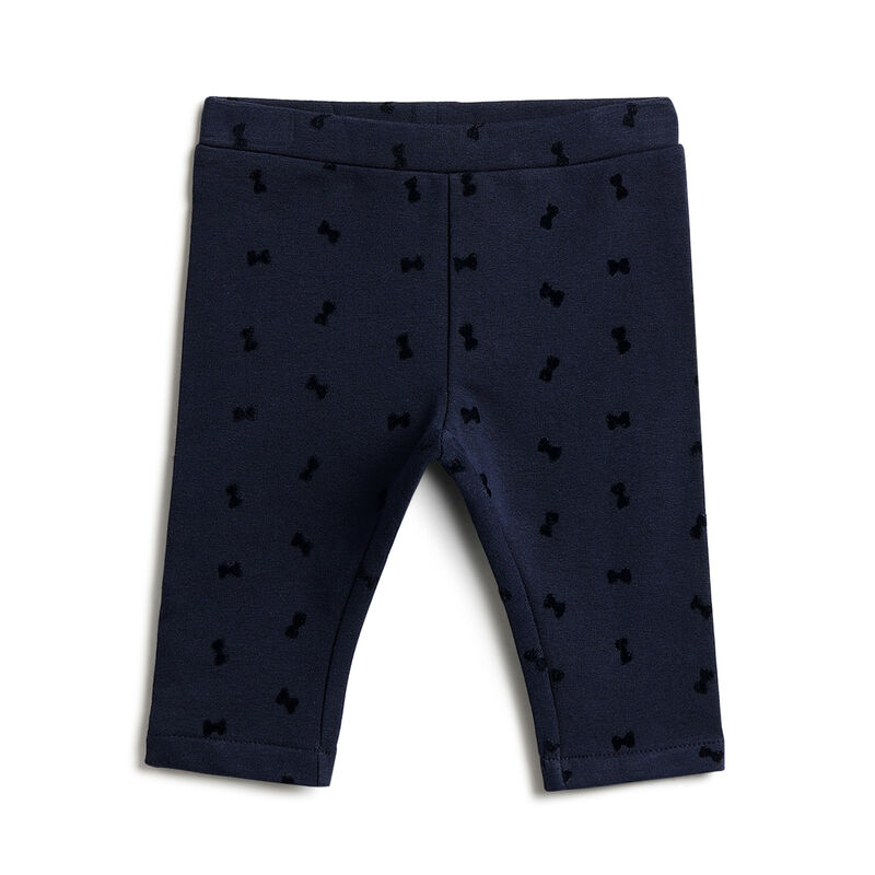 Girls Navy Printed Leggings image number 0