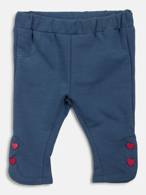 Girls Medium Light Blue Long Knitted Trouser