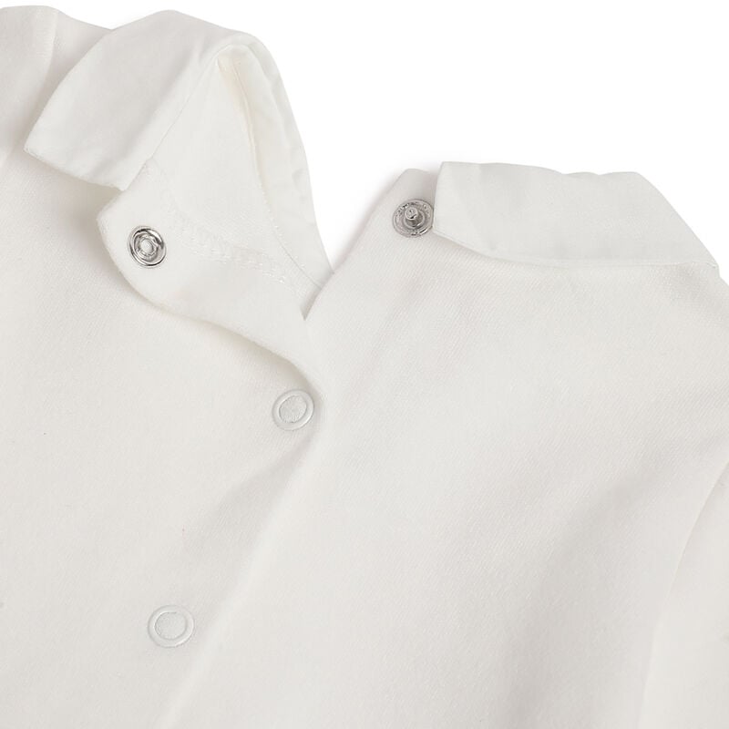 Boys White Embroidered Smock with Leggings image number 5