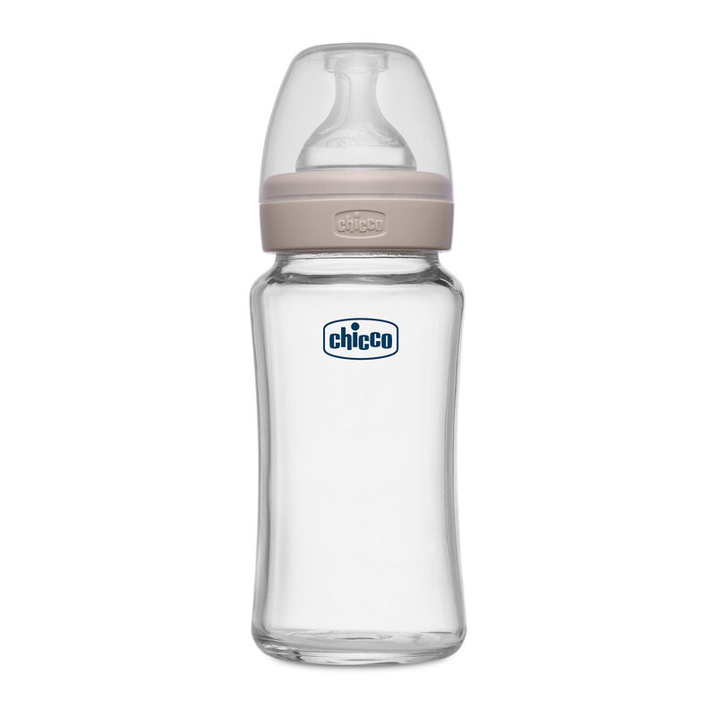 Well-Being Glass Feeding Bottle (240ml, Medium Flow) (Neutral) image number 0