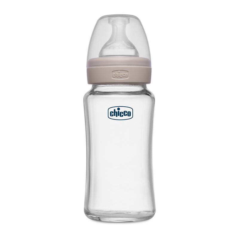 Well-Being Glass Feeding Bottle (240ml, Medium Flow) (Pink) image number null