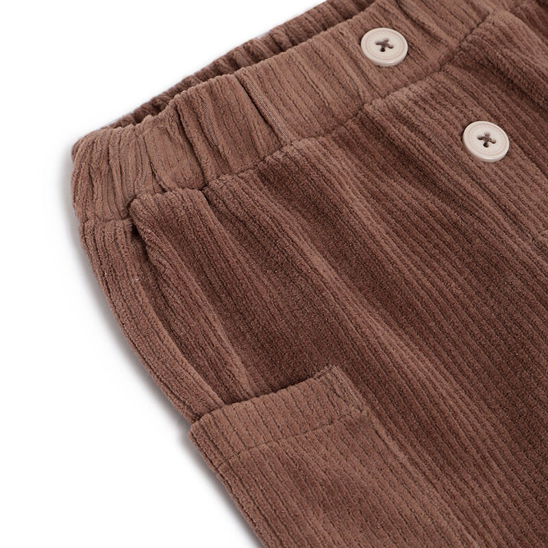 Boys Medium Brown Solid Trousers image number 3
