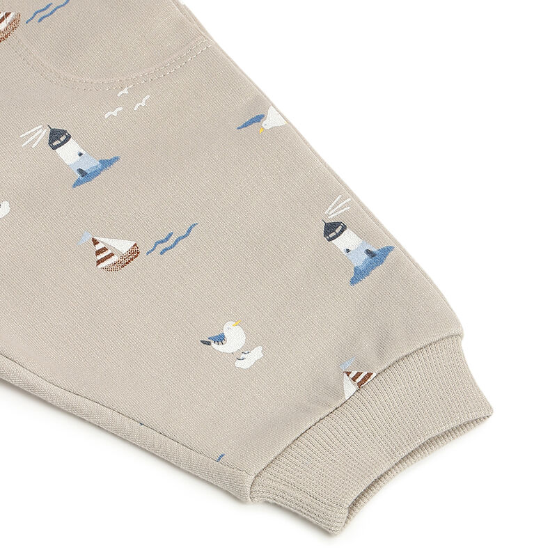 Girls Blue and Beige Embellished Smock with Leggings image number 7