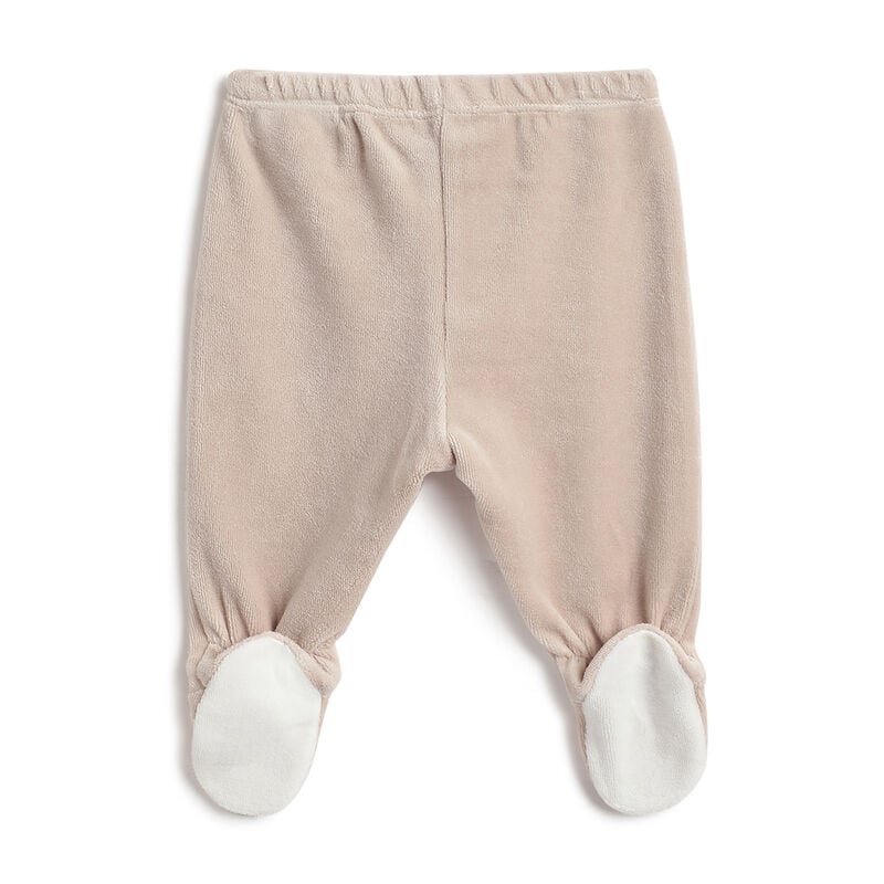 Boys Beige Embroidered Smock with Leggings image number 3