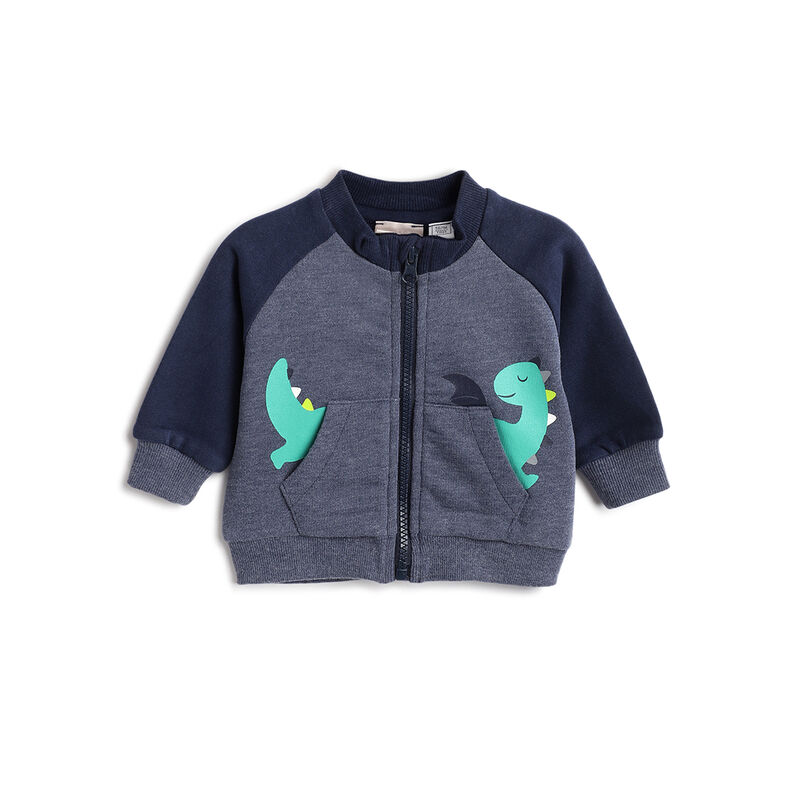 Boys Grey Printed Sweatshirt image number 0