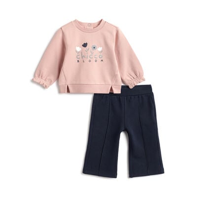 Girls Printed Sweatshirt with long Trouser