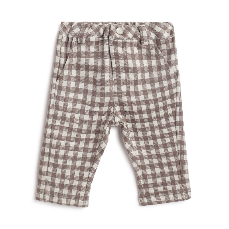 Boys White and Brown Applique T-shirt with Long Trouser image number 2