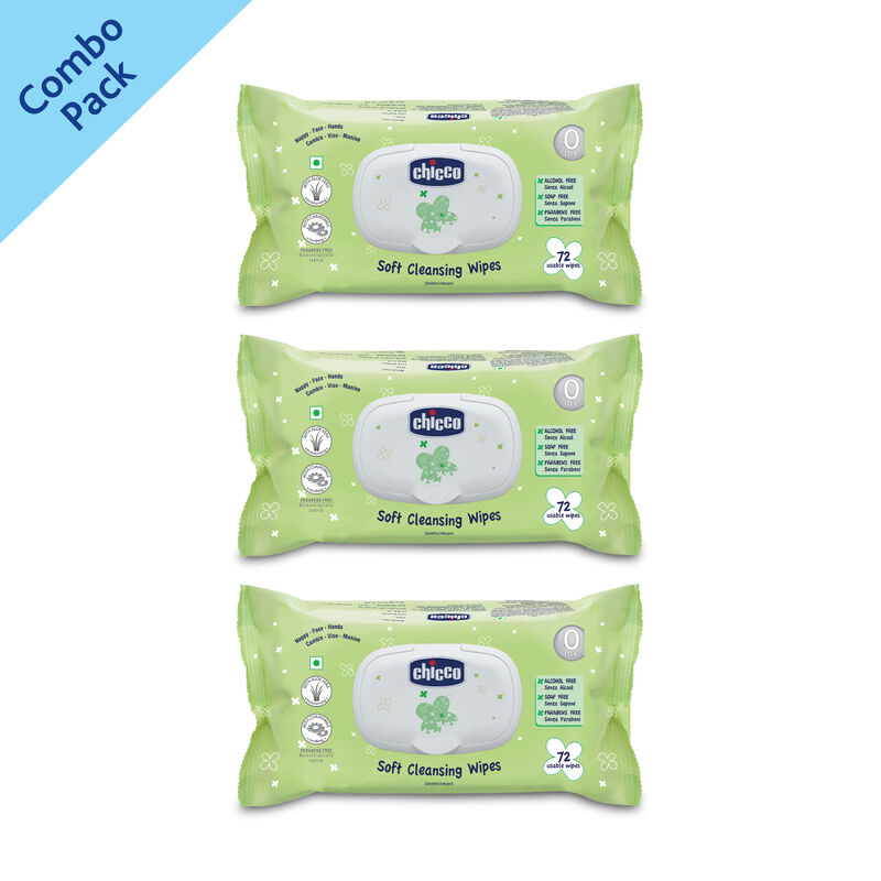 Chicco BM Wipes FlipTop 72PCS (Pack of 3) image number null