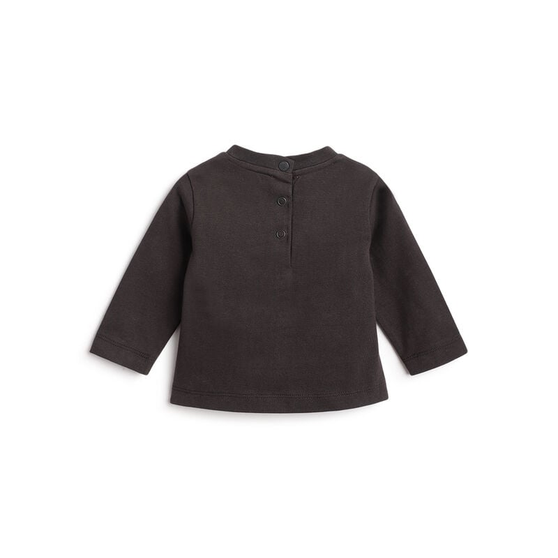 Boys Dark Grey Printed T-shirt with Long Trouser image number 1