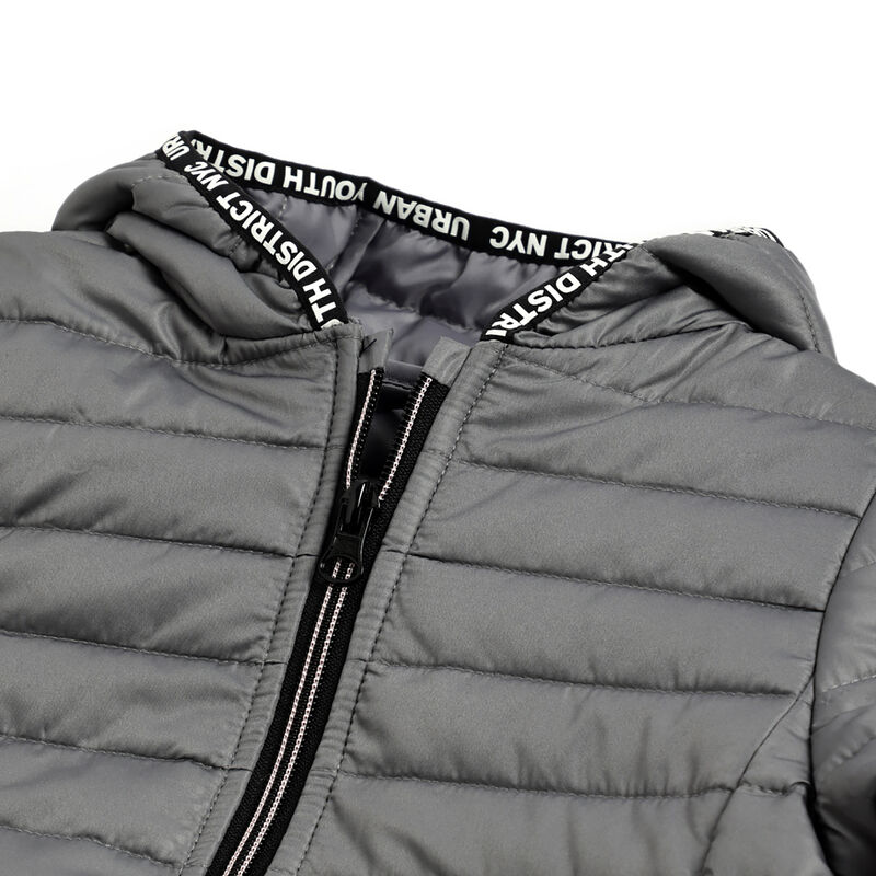 Boys Medium Grey Solid Jacket image number 3