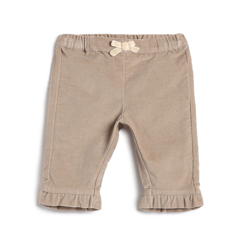 Girls Medium Brown Solid Trousers image number 0