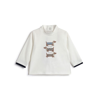 Boys White Graphic Printed Long Sleeve T- Shirt