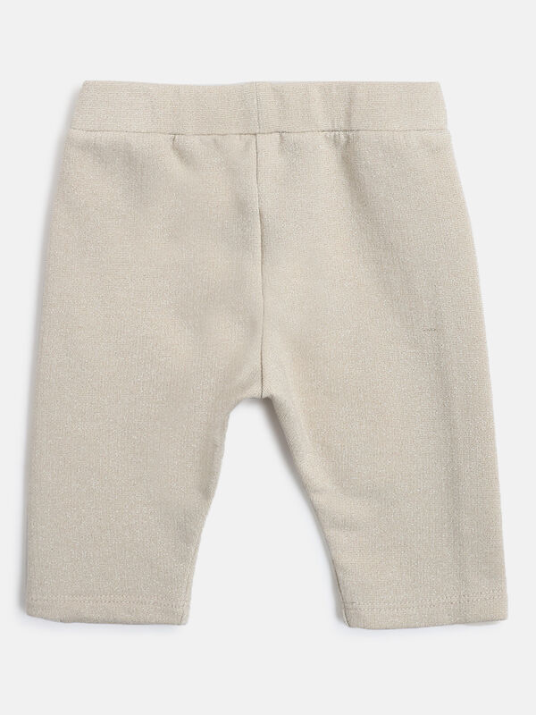 Girls Light Natural Long Knitted Trouser image number null