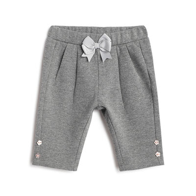 Girls Medium Grey Embellished Trousers
