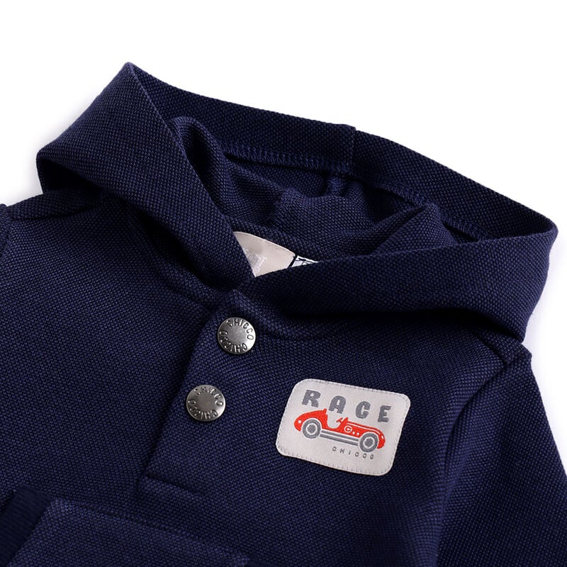 Boys Dark Blue Printed Sweatshirt image number 2