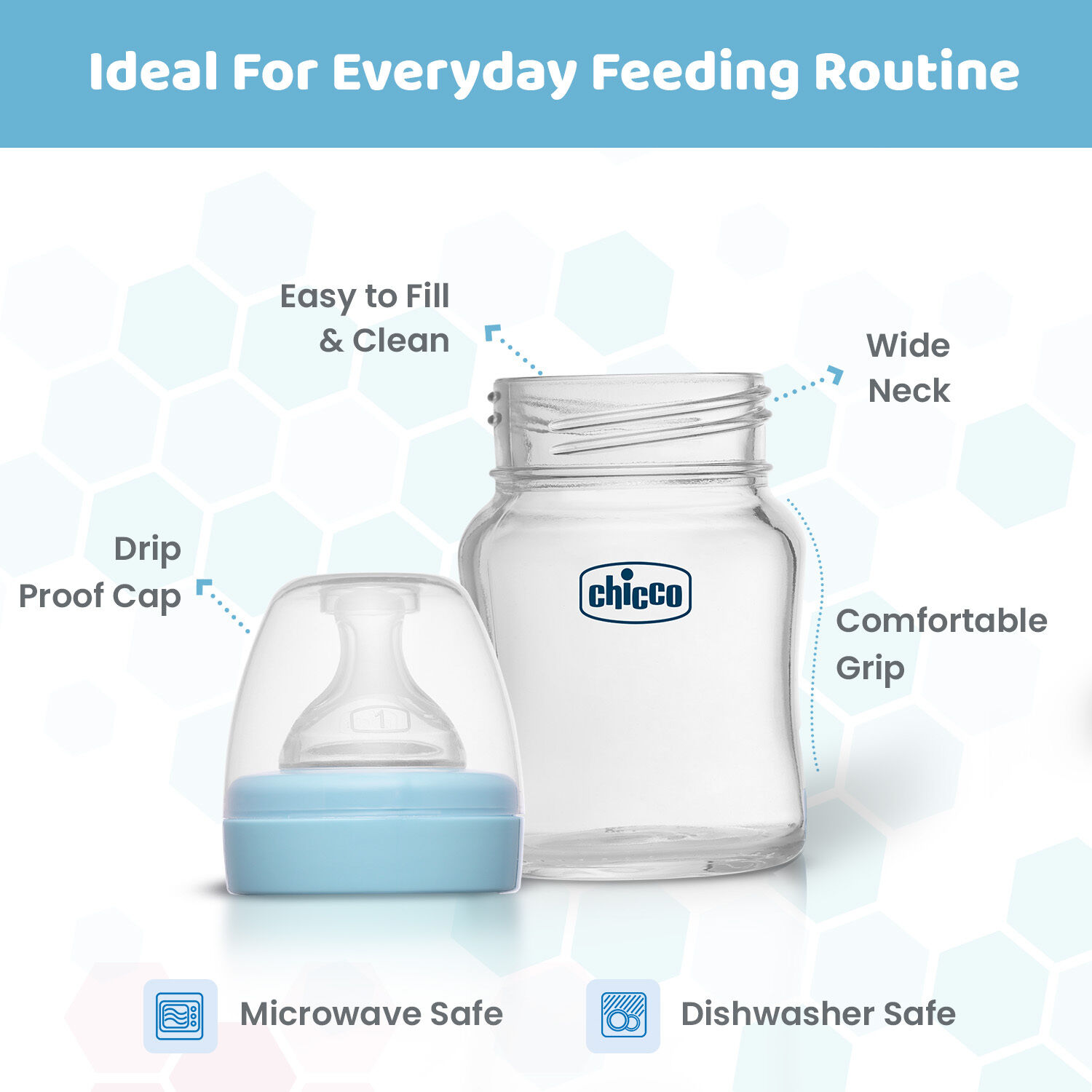 Chicco natural fit glass bottle top