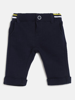 Boys Medium Blue Long Woven Trouser