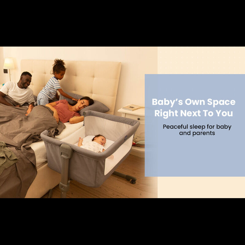Next2Me Magic Evo Co-Sleep Crib Dark Grey image number 2