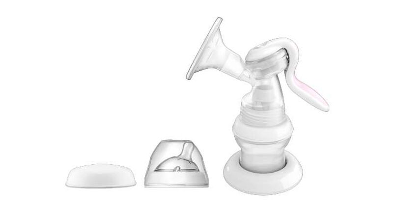 Combo- Manual Breast Pump Natural Feeling + Breast Pads (30 Pcs) image number null