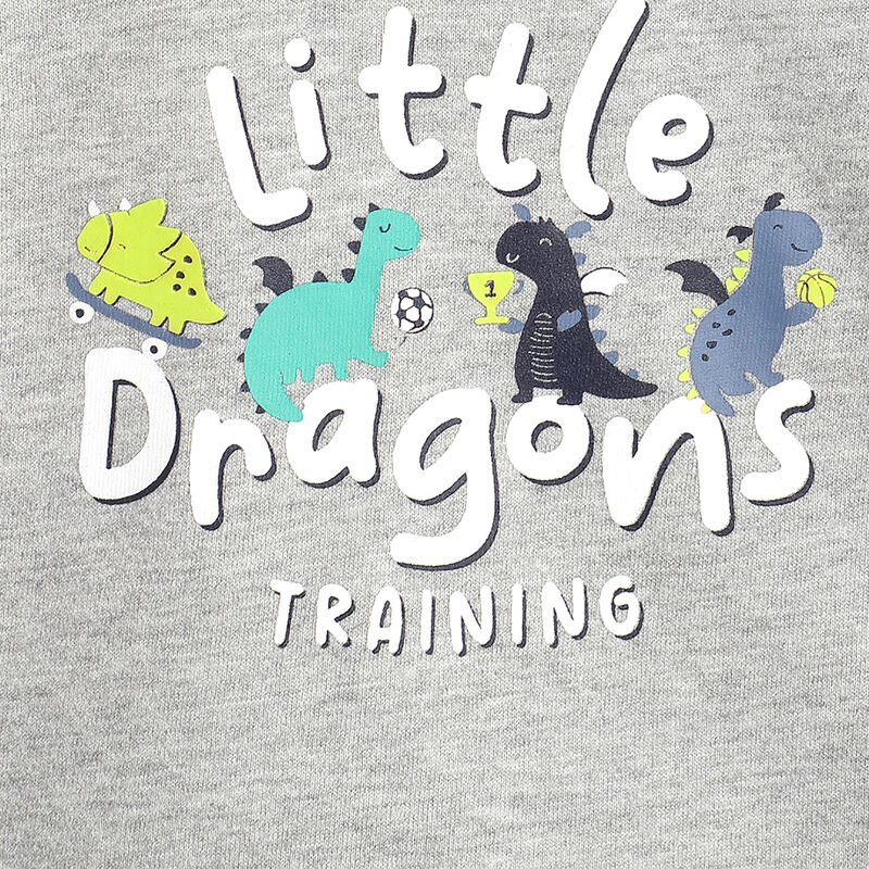 Boys Light Grey Graphic Printed Long Sleeve T- Shirt image number 4