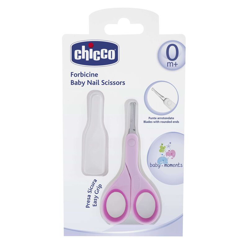 Combo- Brush and Comb Pink + Baby Nail Scissors Pink image number null