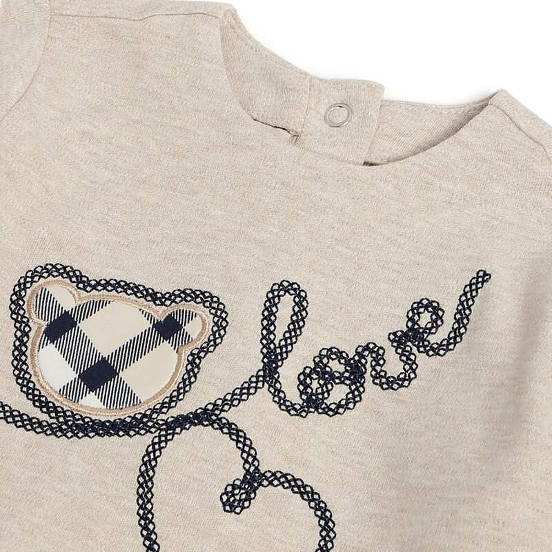 Girls Beige Sweatshirt and Leggings image number 4