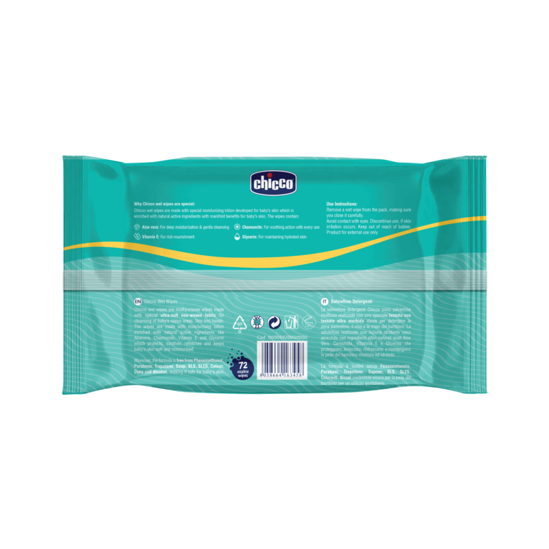 Chicco Wet Wipes Sticker 72 Pcs image number 1