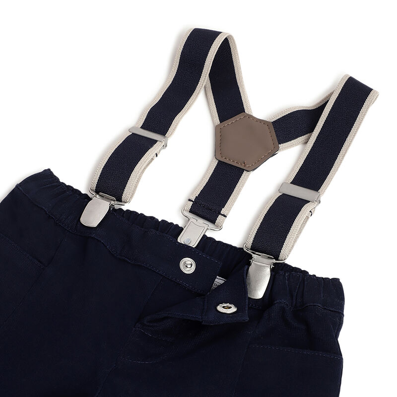 Boys Dark Blue Solid Trousers image number 2