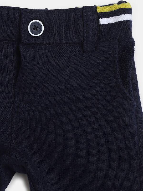 Boys Medium Blue Long Woven Trouser image number null