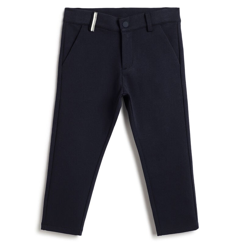 Boys Dark Blue Solid Trousers image number 0