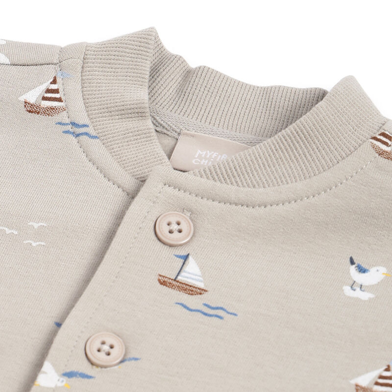 Boys Beige Printed Sweatshirt image number 2
