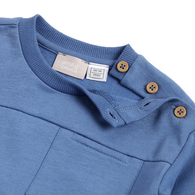 Boys Blue Printed Sweatshirt image number 3