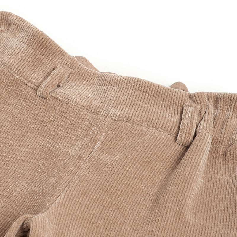 Girls Beige Solid Trousers image number 2