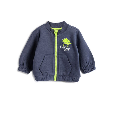 Boys Grey Printed Sweatshirt