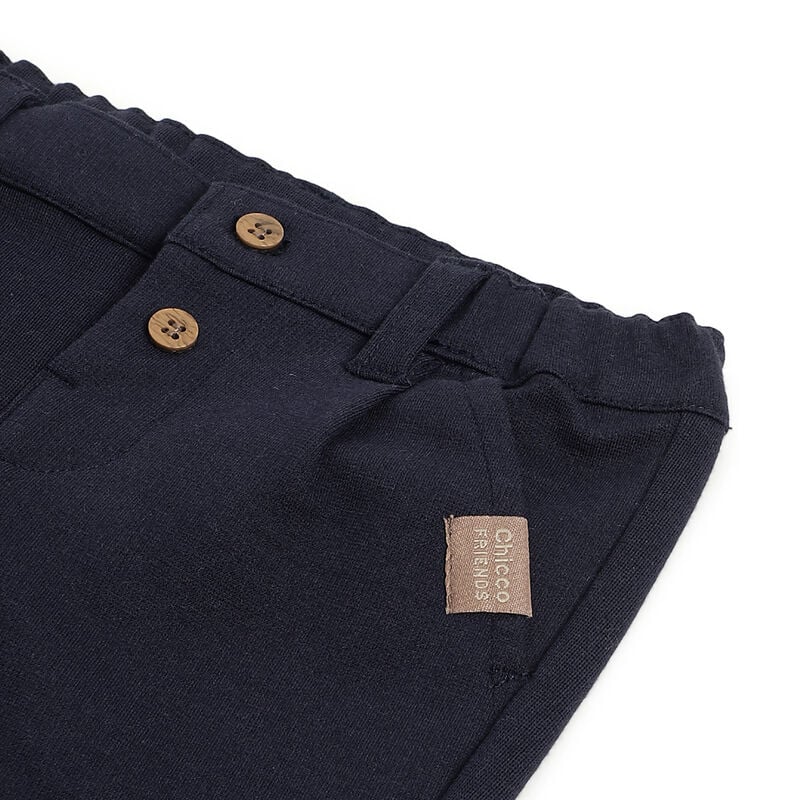 Boys Dark Blue Solid Trousers image number 3