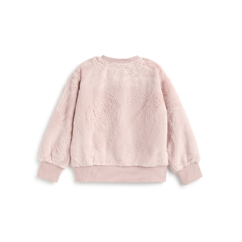 Girls Medium Pink Embellished Sweatshirt image number 1