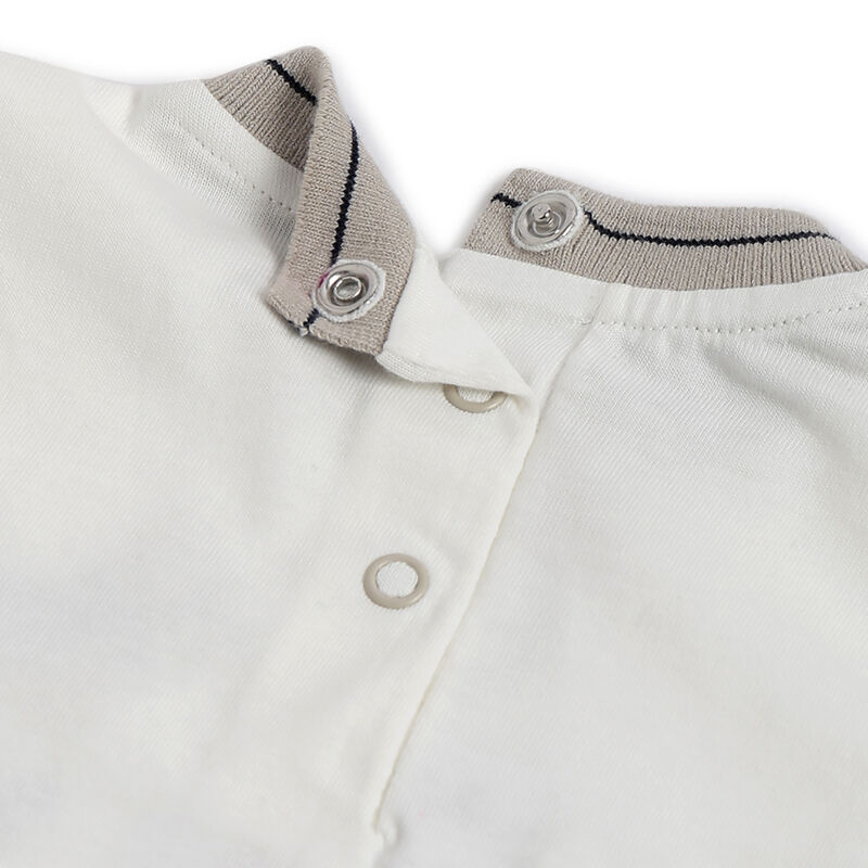 Boys White Embellished Long Sleeve T- Shirt image number 3