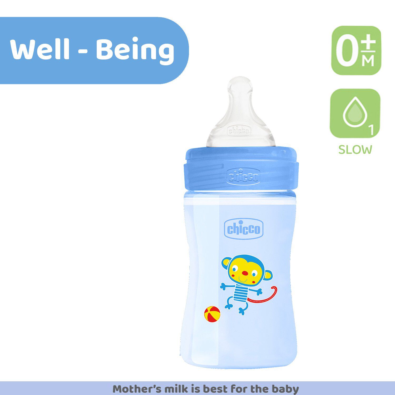 Wellbeing Feeding Bottle Blue Feeding Bottle Chicco India