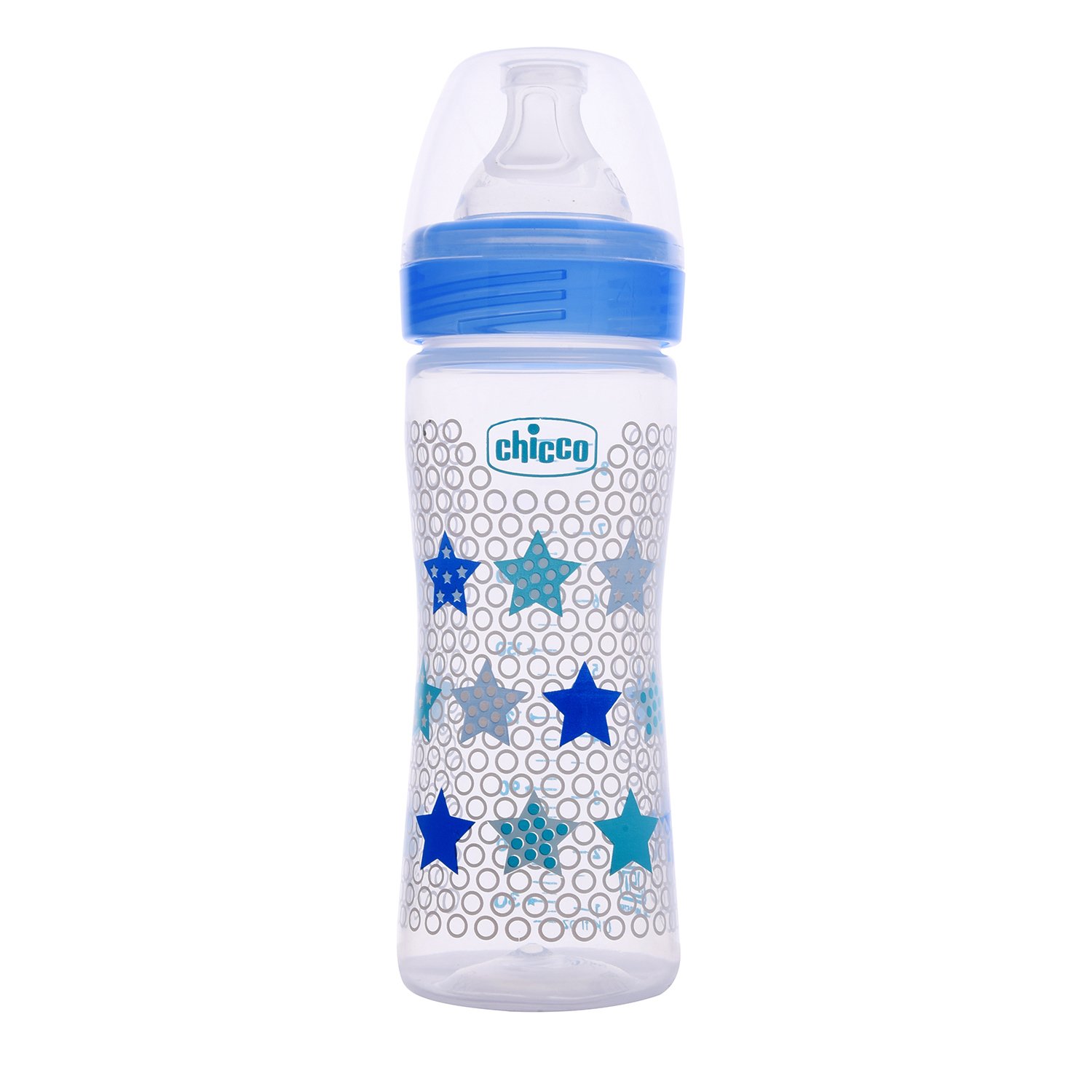Well-Being Feeding Bottle (250ml, Medium) (Blue)-Blue