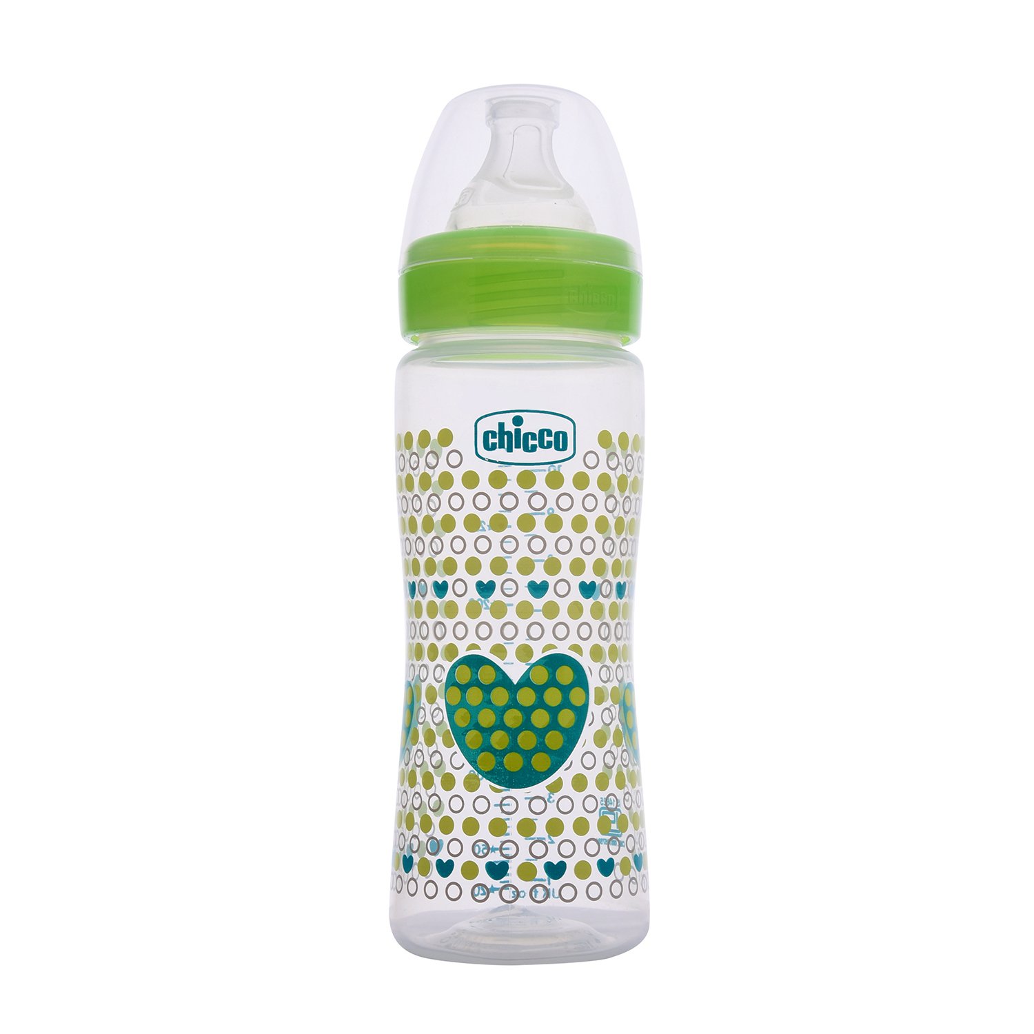 WellBeing Feeding Bottle (330ml, Fast) (Pink)-Green